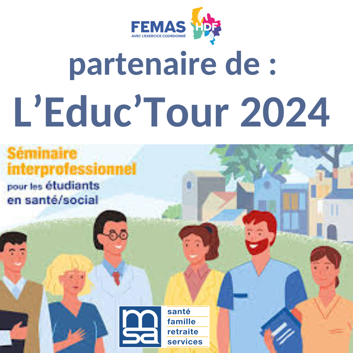 Lire la suite à propos de l’article La FEMAS HDF partenaire de l’EDUC’TOUR 2024 à la Faculté de pharmacie d’Amiens de l’Université Jules Verne et s’engage dans la sensibilisation des étudiants aux enjeux de l’exercice coordonné..