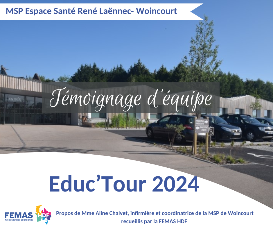 Lire la suite à propos de l’article Educ’Tour 2024: Témoignage de l’Espace Santé René Laënnec à Woincourt