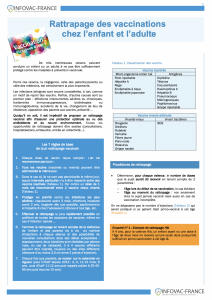 Rattrapage des vaccinations